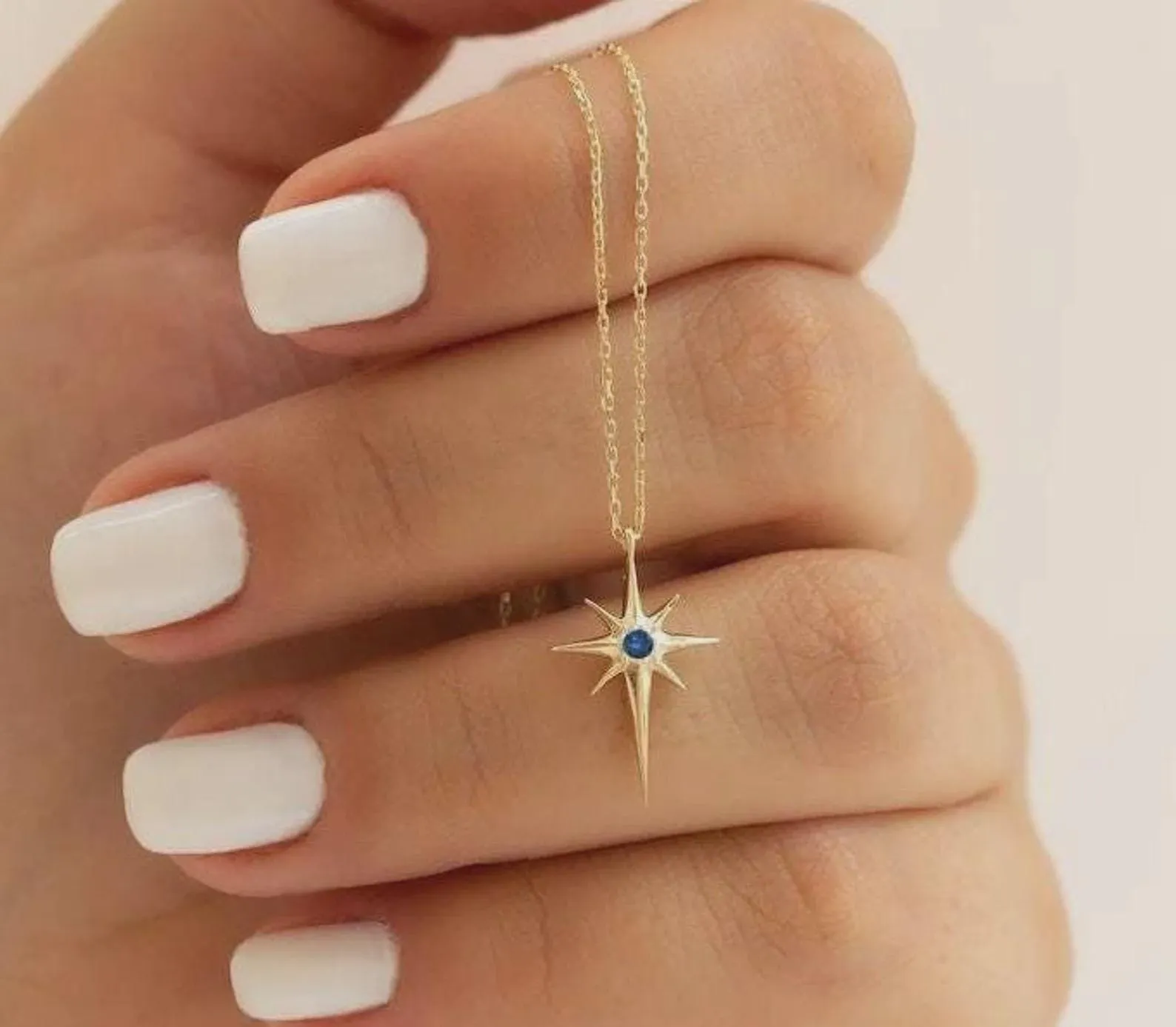 Sapphire North Star Pendant